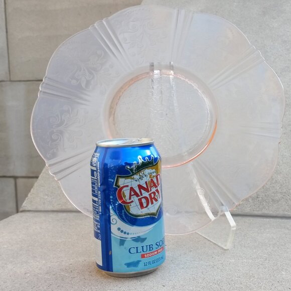 MacBeth-Evans Charger 12" American Sweetheart Pink Depression Glass - Picture 13 of 13